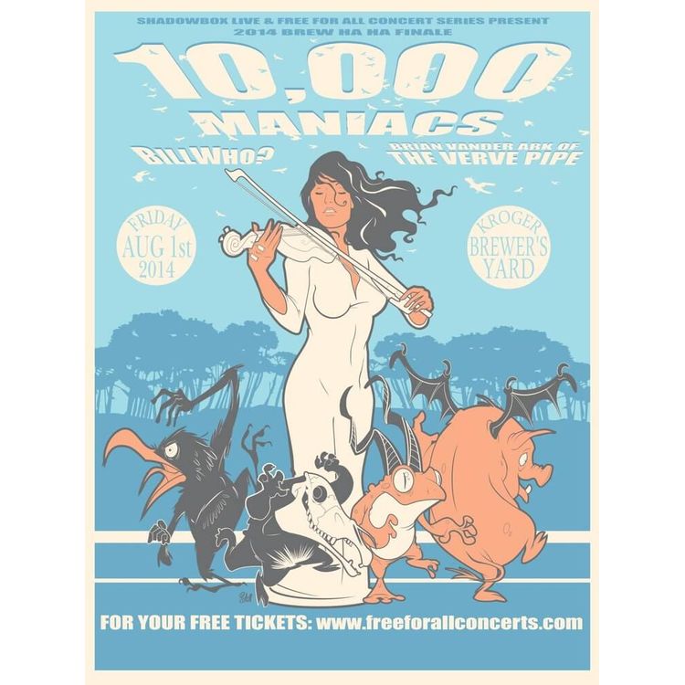 10,000 Maniacs Poster (from Columbus, OH) by Sam Fout