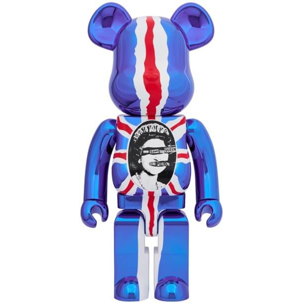 1000% Chrome God Save The Queen Bearbrick