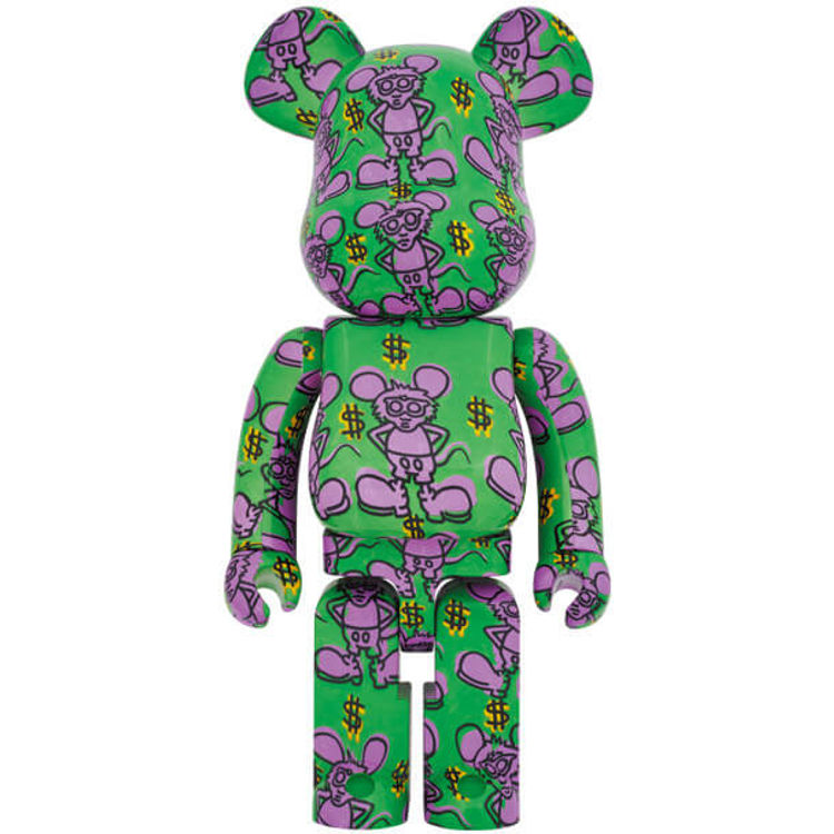 1000% Green Andy Mouse : Keith Haring #11 Be@rbrick by Keith Haring