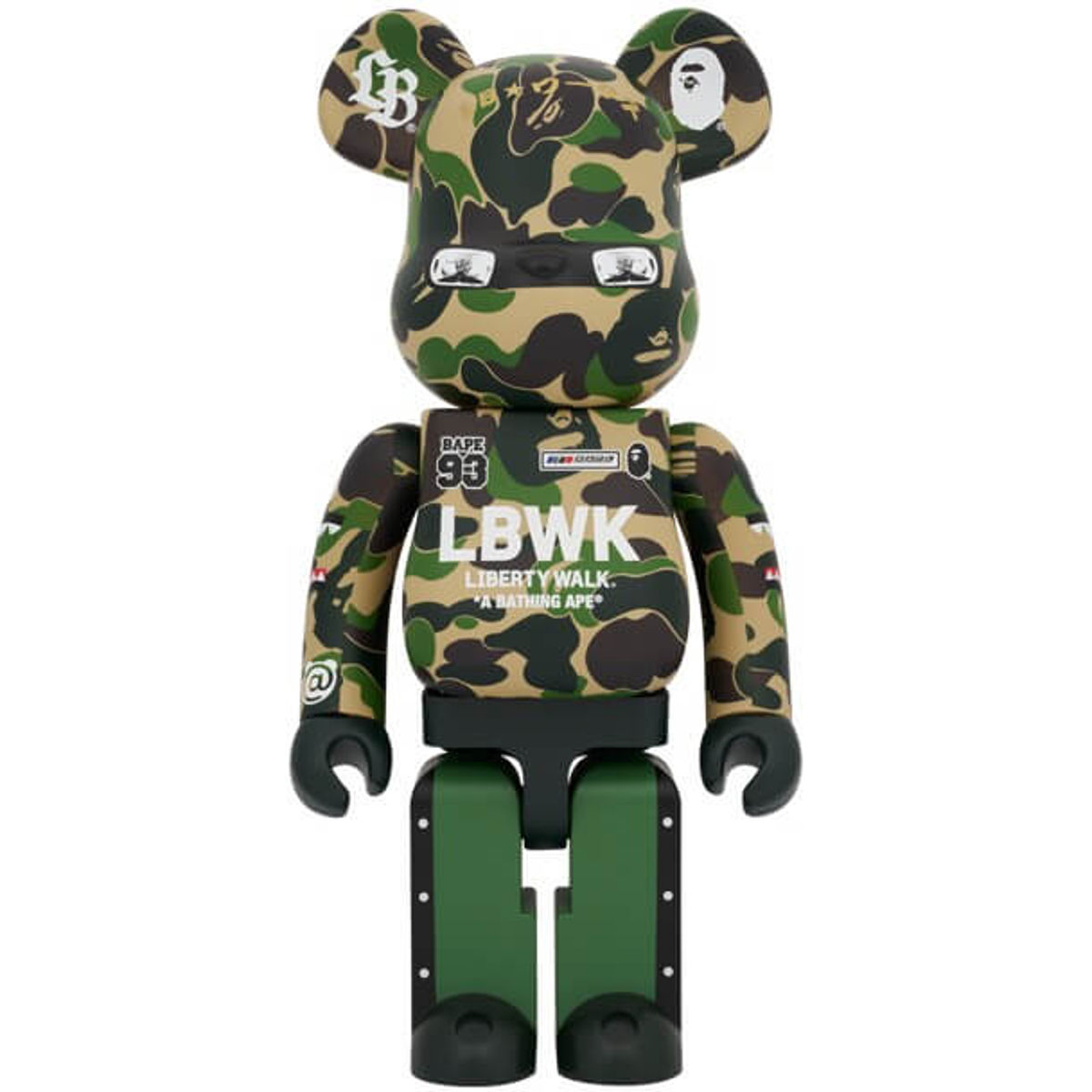 1000% LBWK x BAPE Camo Bearbrick