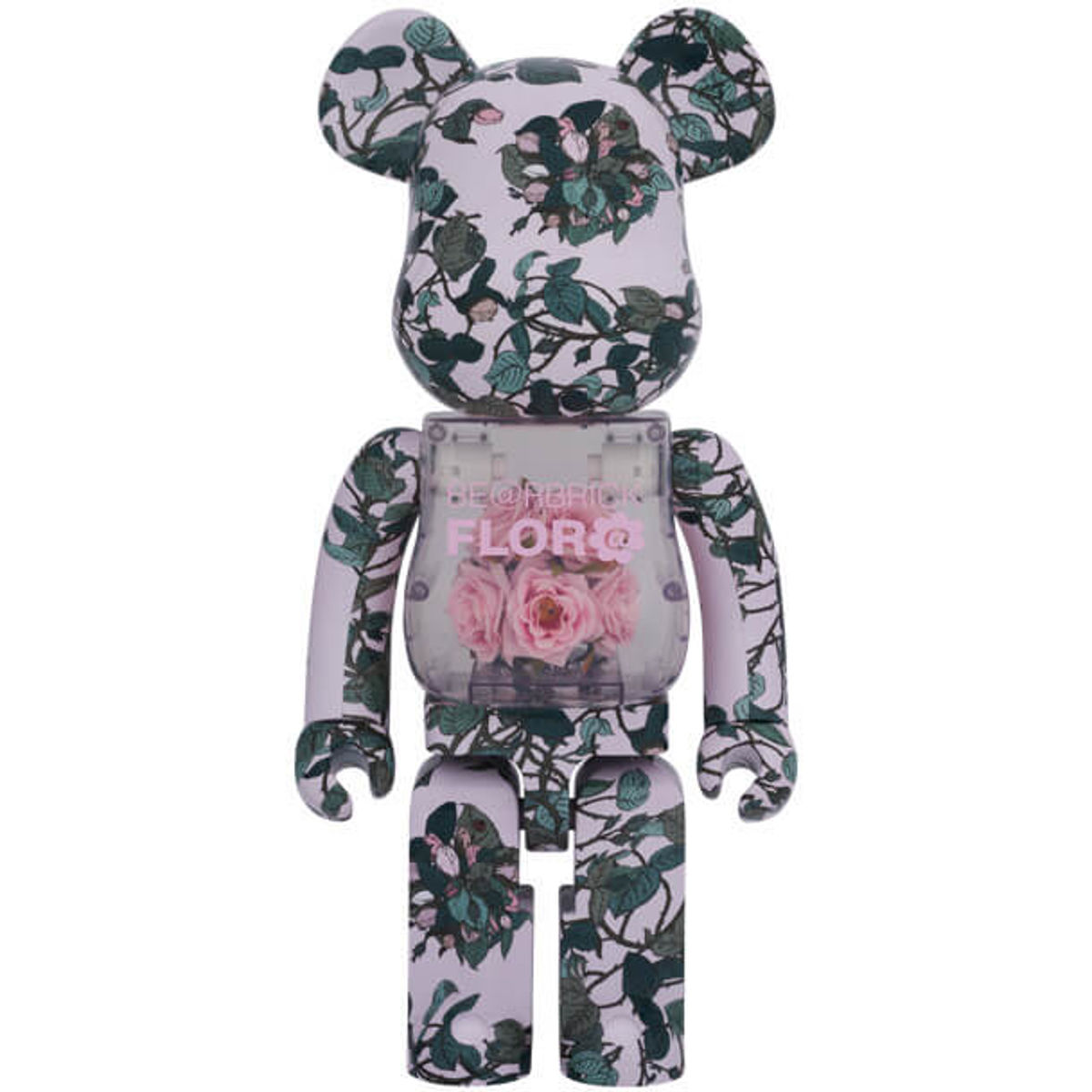 1000% Pink Rose Flor@ Bearbrick