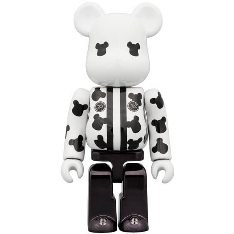 100% Happy White Plating  Megumi Bearbrick by Medicom