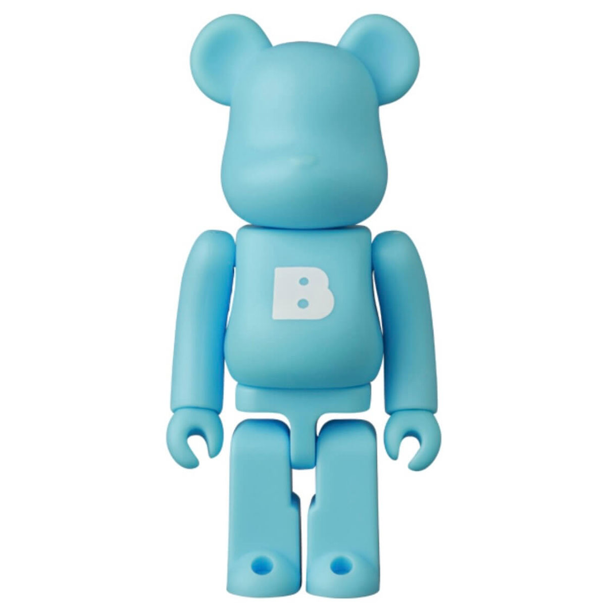 100% Light Blue Basic 'B' Be@rbrick