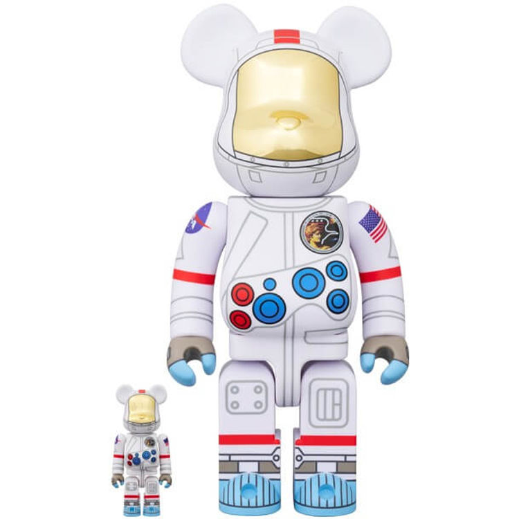 100% + 400% Apollo 17 Astronaut Be@rbrick by NASA