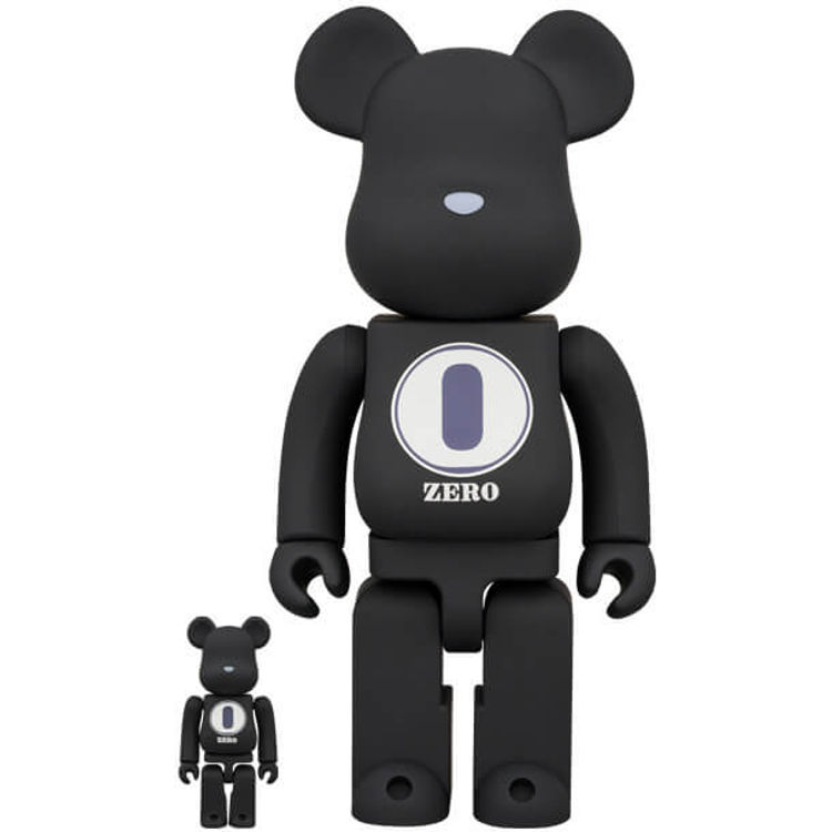 100% + 400% Black Robert Indiana x Fragment Design Bearbrick by Robert Indiana