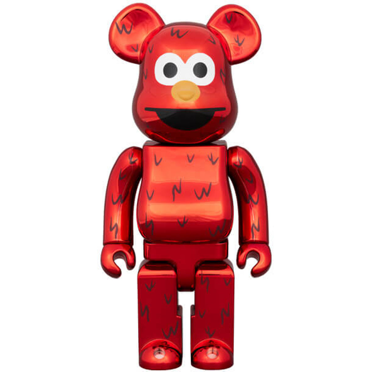 100% + 400% Chrome Elmo : Sesame Street  Be@rbrick (Set)