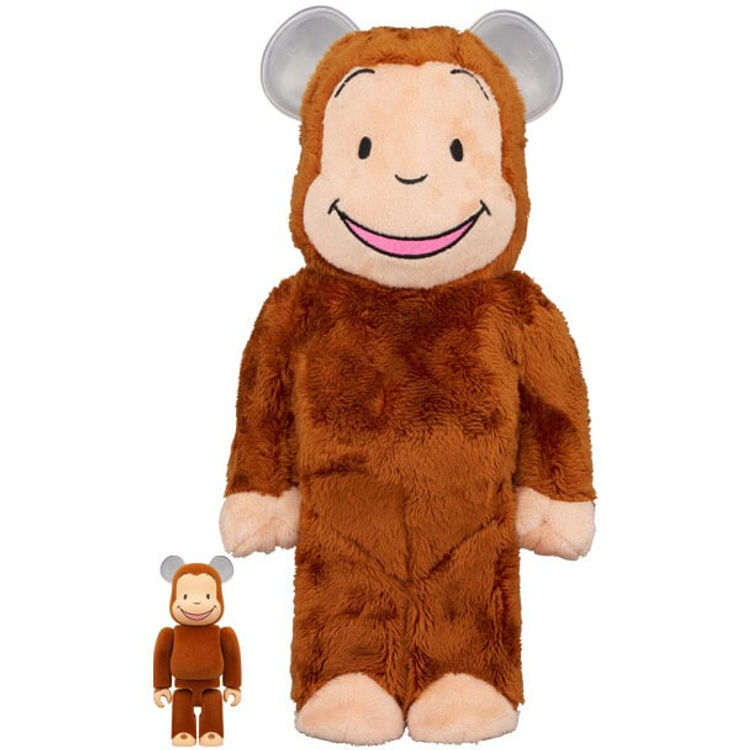 100% + 400% Classic Costume Curious George Be@rbrick (Set) by Medicom
