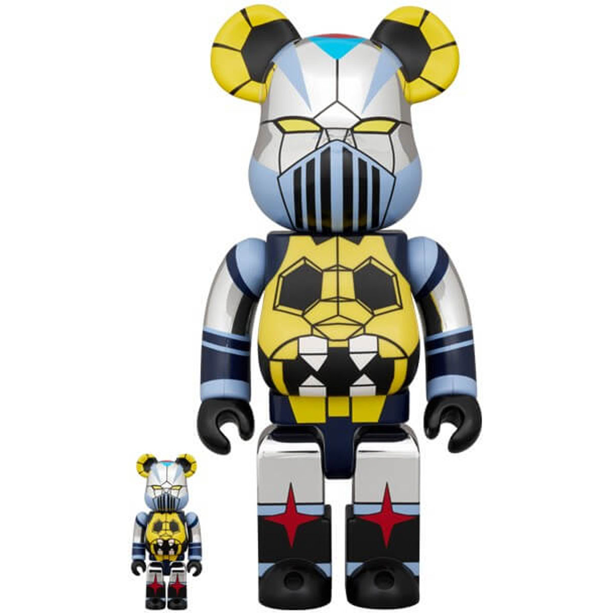 100% + 400% Gaiking Plated Ver Bearbrick