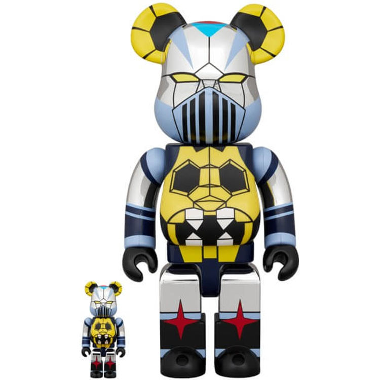 100% + 400% Gaiking Plated Ver Bearbrick by Tsuburaya