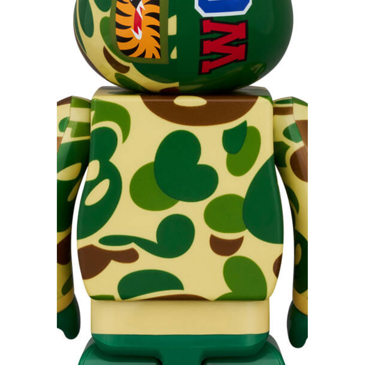 100% + 400% Green Baby Milo Camo Shark BAPE Be@rbrick (Set)