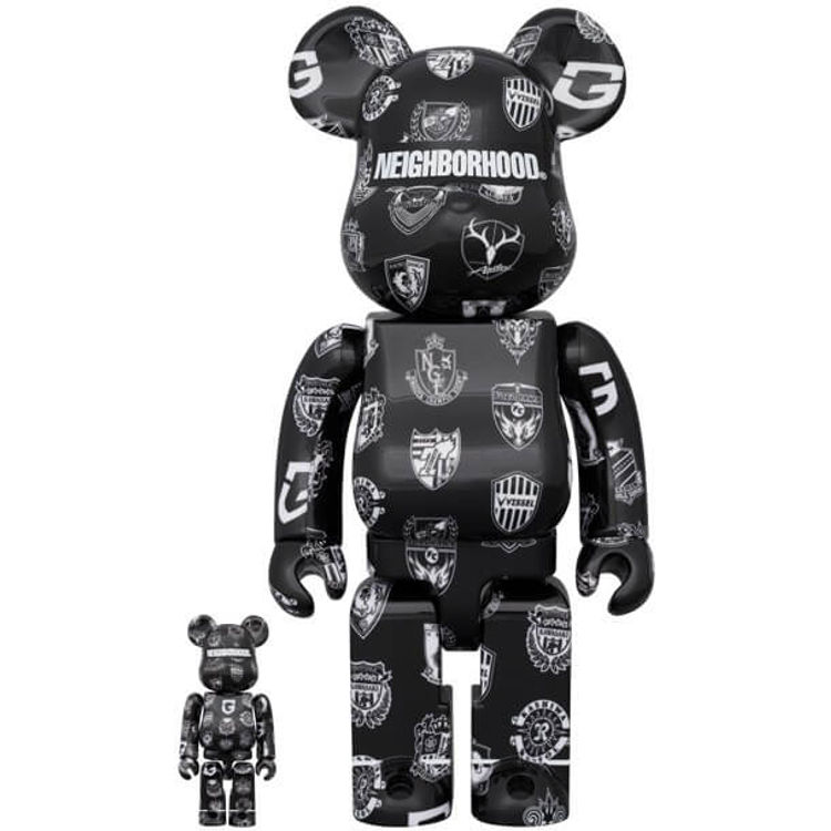 100% + 400% J. League 30th Anniversary x Neighborhood Bearbrick (Set) by NEIGHBORHOOD