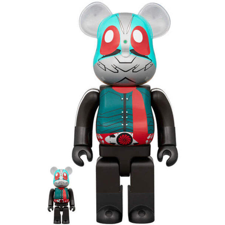 100% + 400% Kamen Rider No. 2+1 Bearbrick by Shotaro Ishinomori