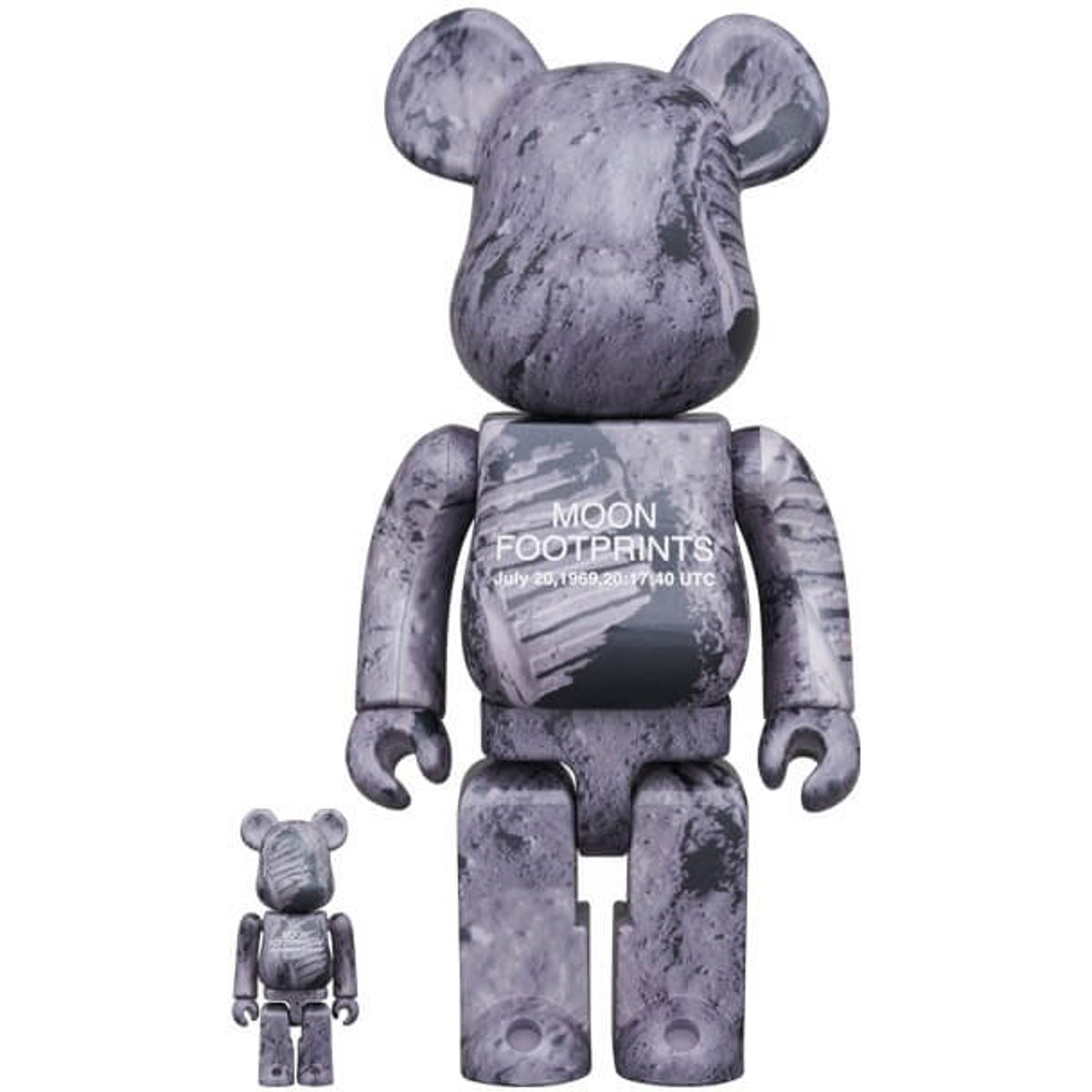 100% + 400% Moon Footprints Be@rbrick (Set)