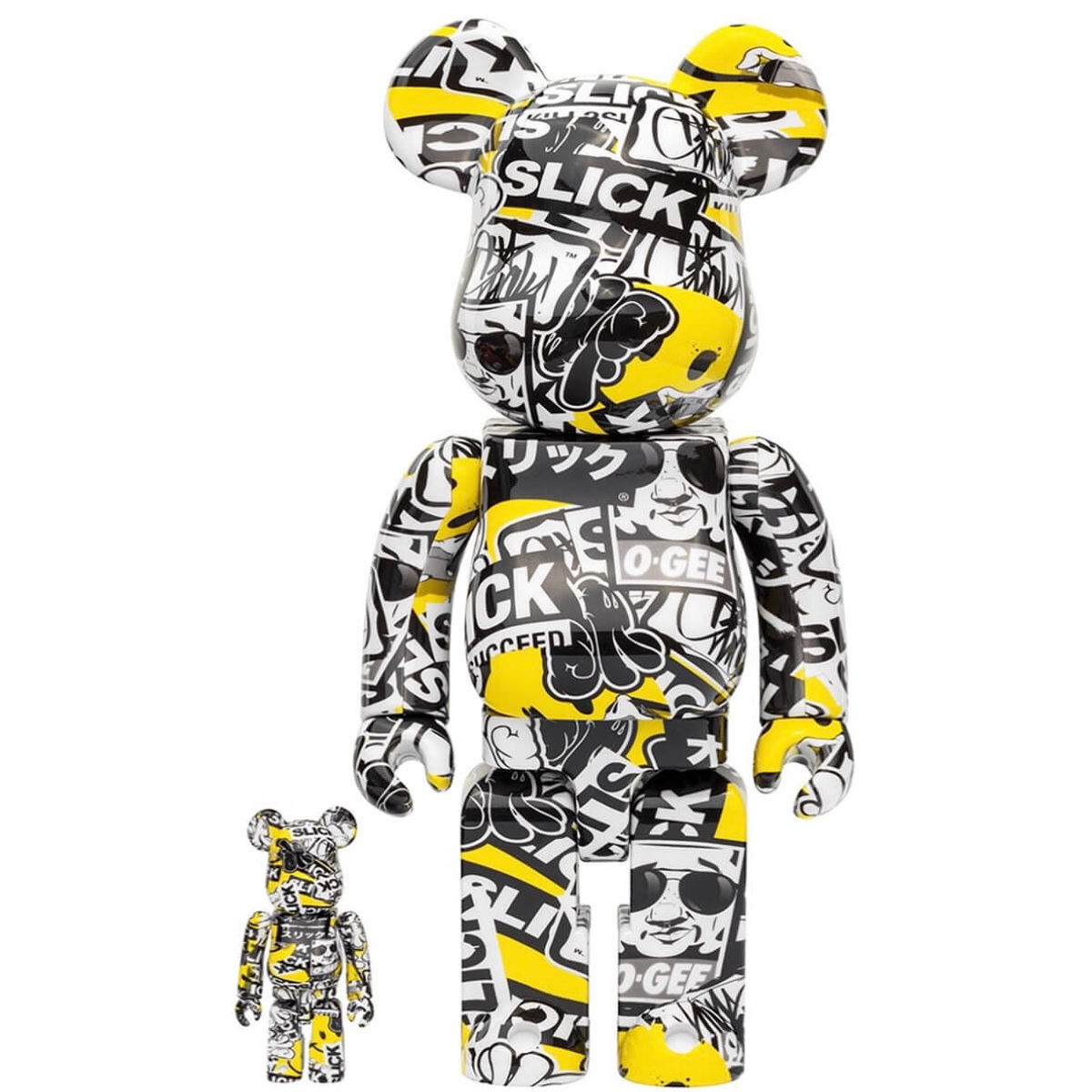 100% + 400%  OG Slick Bearbrick (Set)