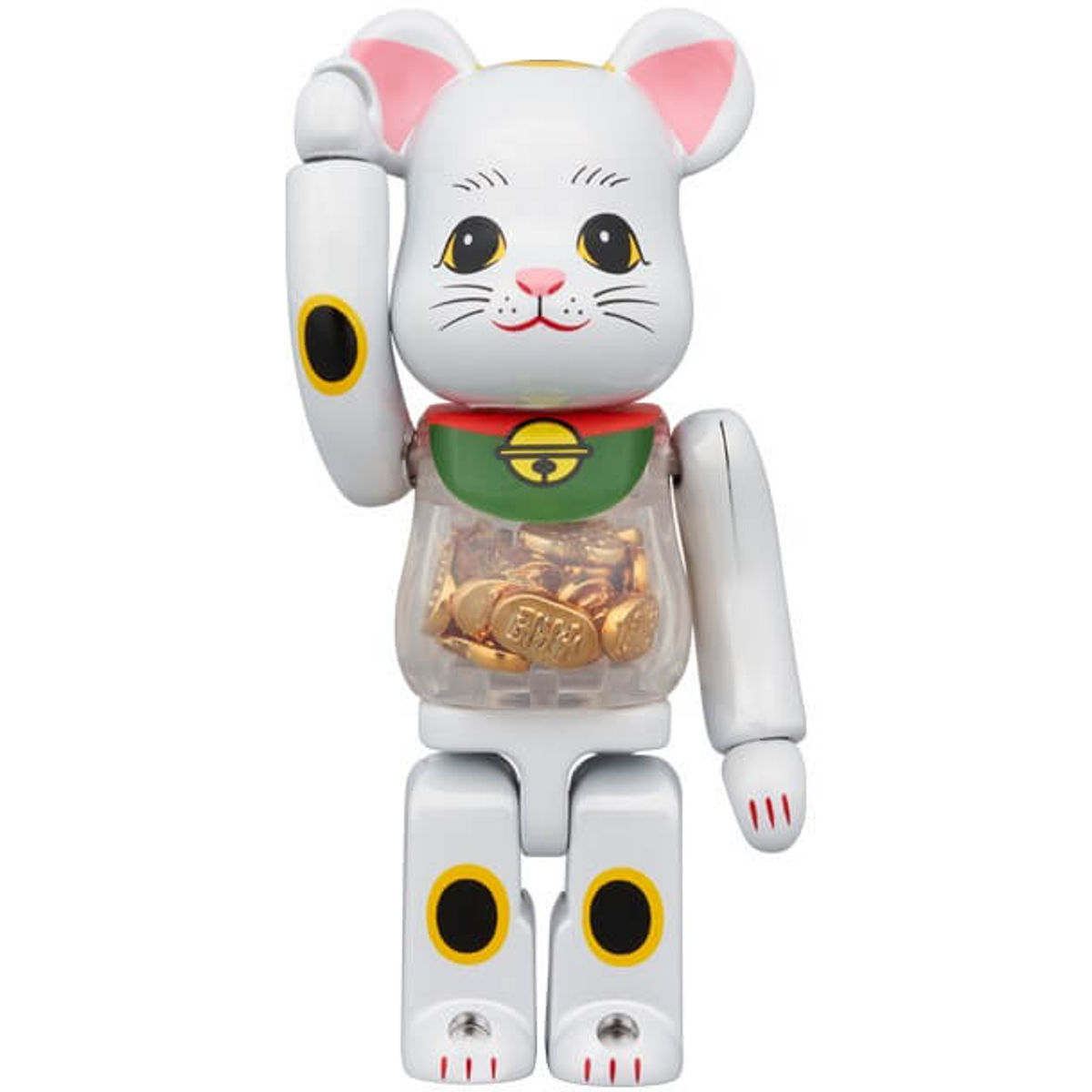 100% + 400% Oval White Plated Lucly Cat (Set)