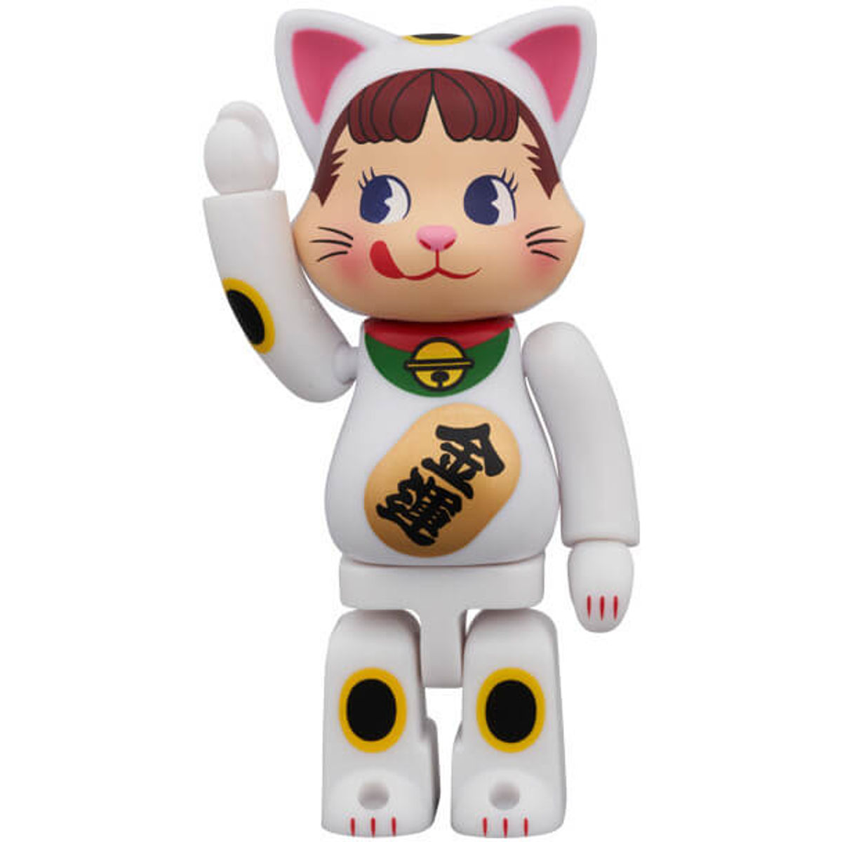 100% + 400% White Lucky Cat Peko-chan NY@brick (Set)
