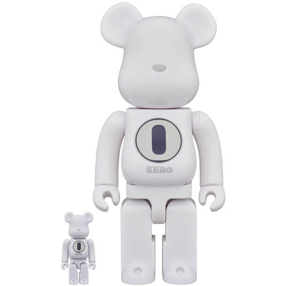 100% + 400% White Robert Indiana x Fragment Design Bearbrick