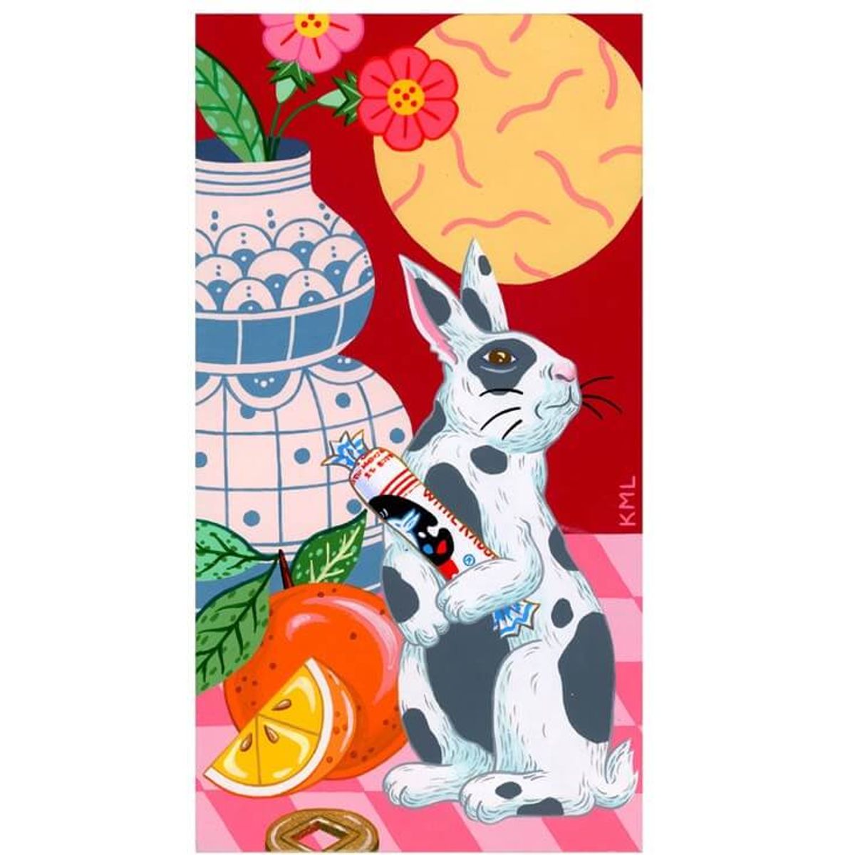 126 Lunar Rabbit With White Rabbit