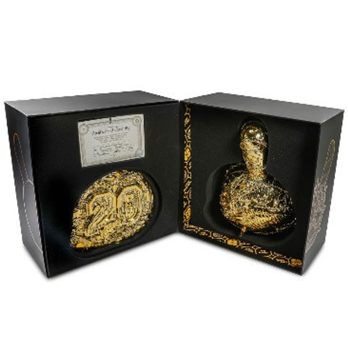 12" Black & Gold Crown Jewels Dunny Head