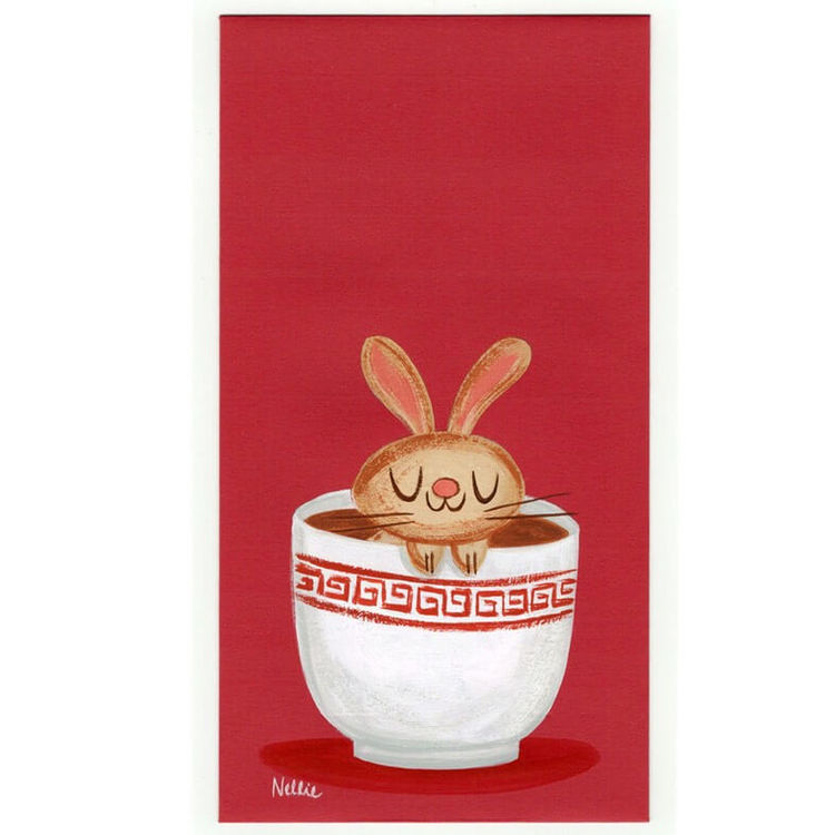 157 Tea Bunny  by Nellie Le