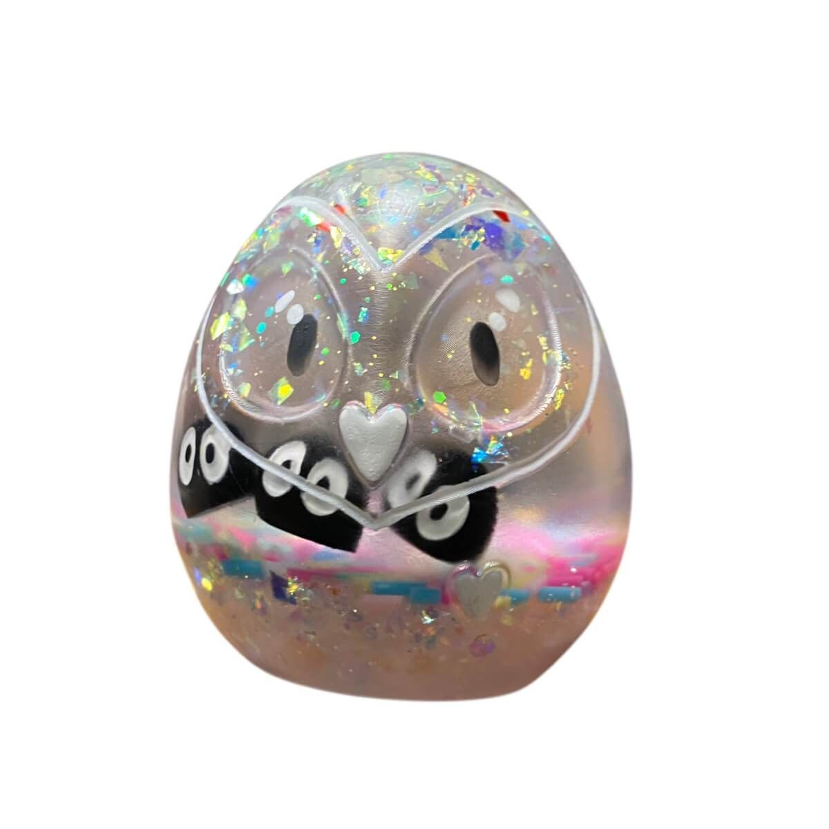 1 of 1 Clear Colorway- 2" Soot Sprite JujuOwl- Resin