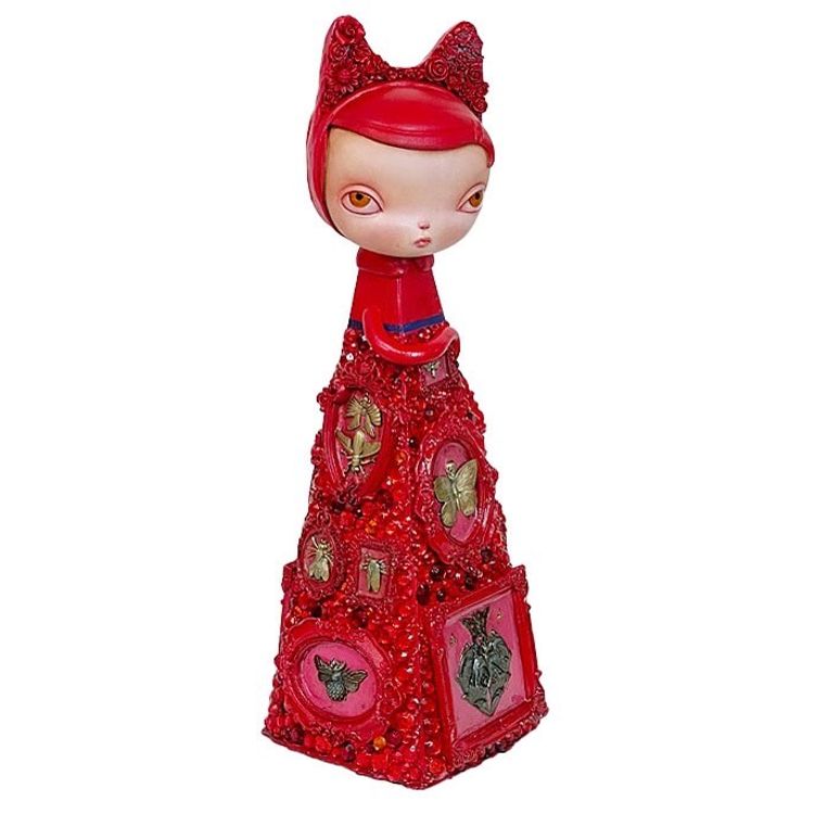 2 Faced Red Encrusted Ashley by Kathie Olivas