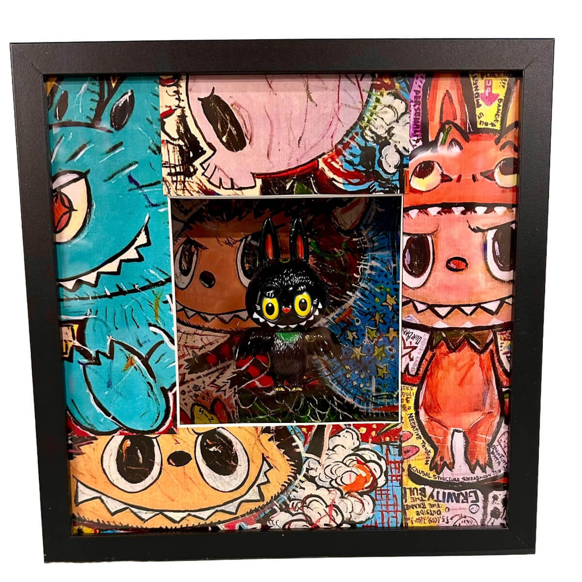 3D Labubu Shadow Box Frame Maneki