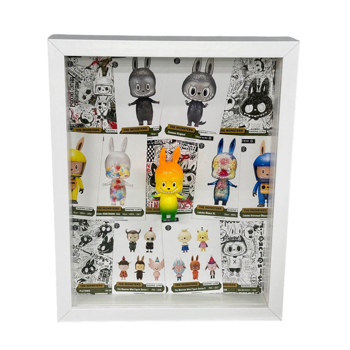 3D White Labubu frame