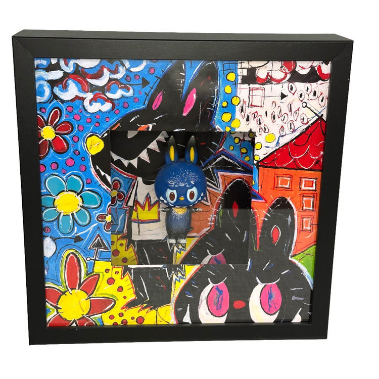 3D shadow box frame Blue by Teeewizzle (Thad Wilkes)