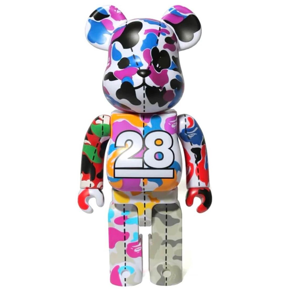 400% Bape Camo 28th Anniversary Multi Blue Be@rbrick