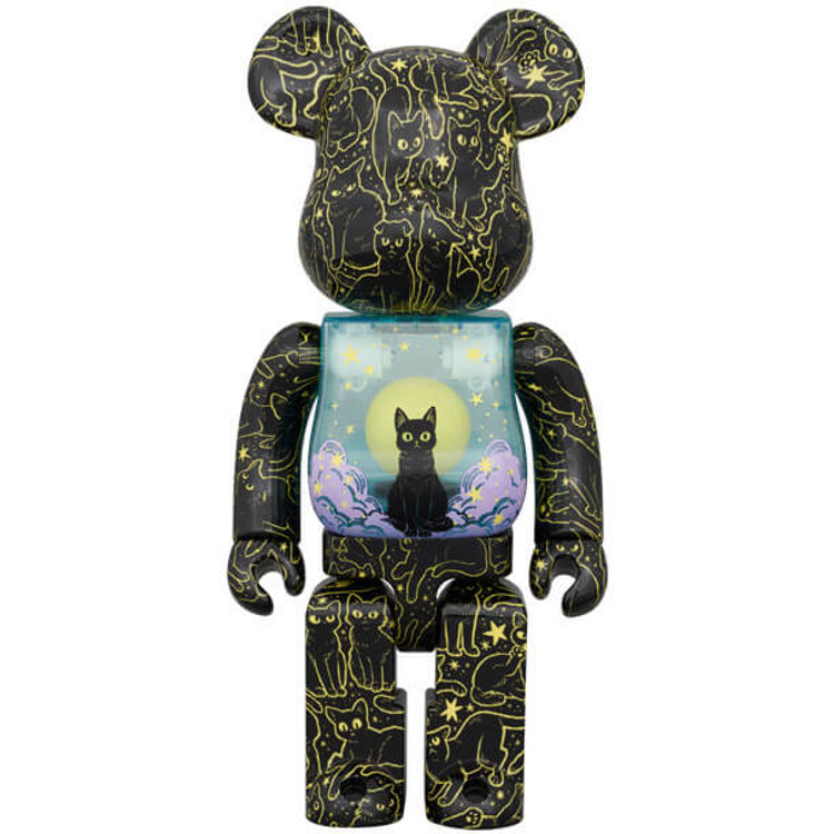400% Night Sky Cat Bearbrick by Hikari Bambi