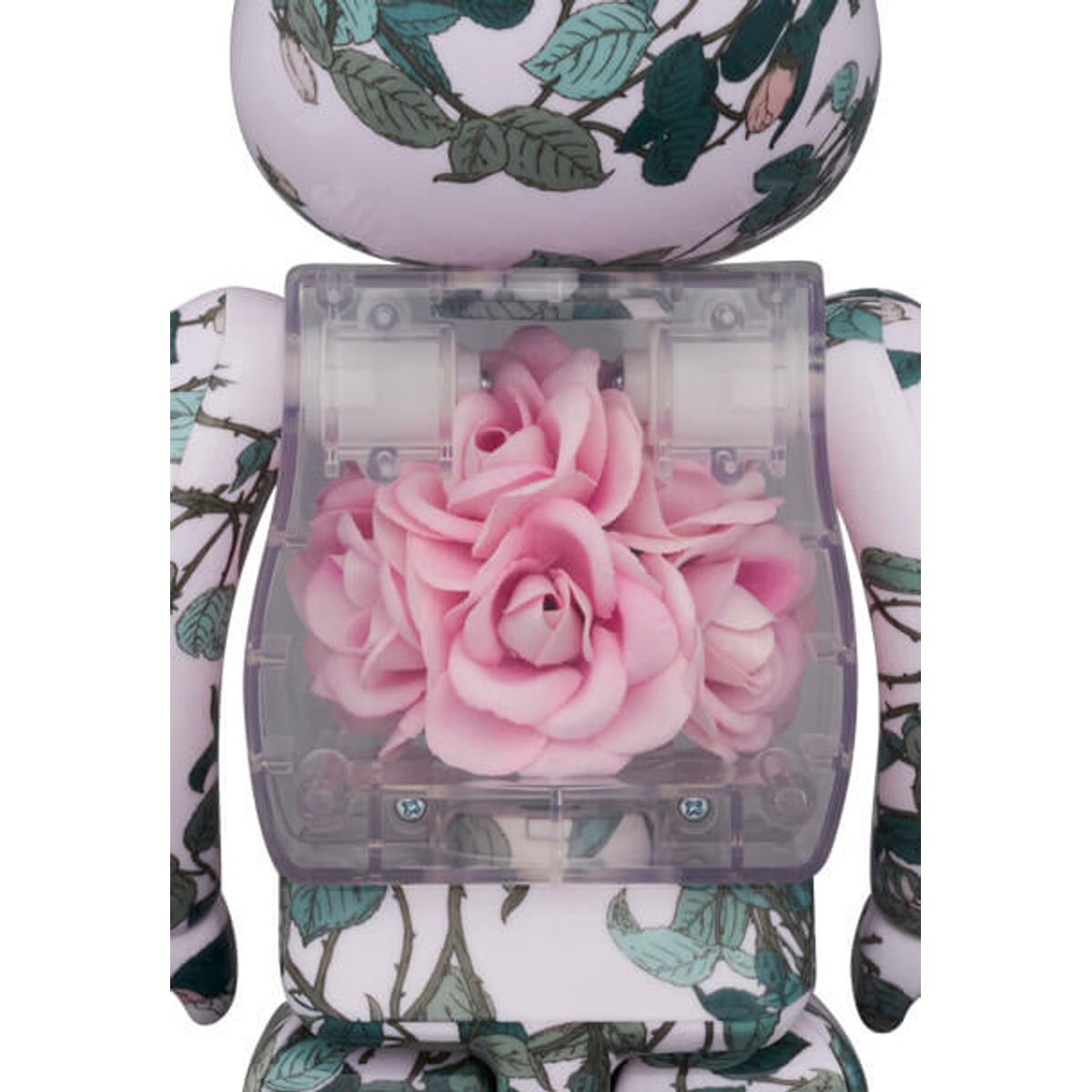 400% Pink Rose Flor@ Bearbrick