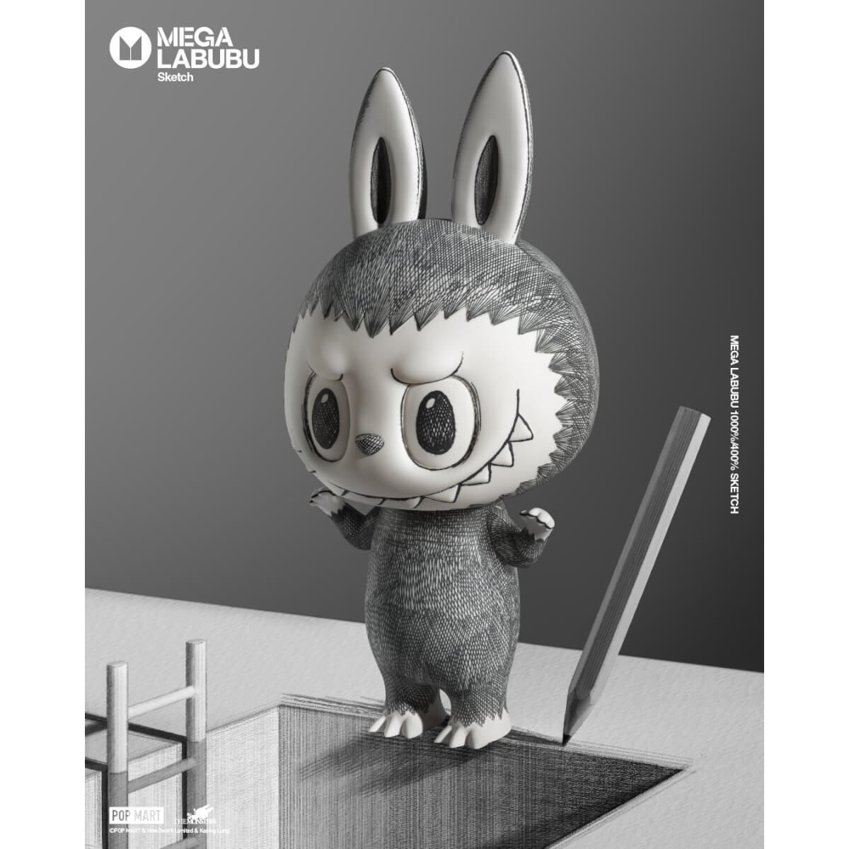 400% Sketch Mega Labubu