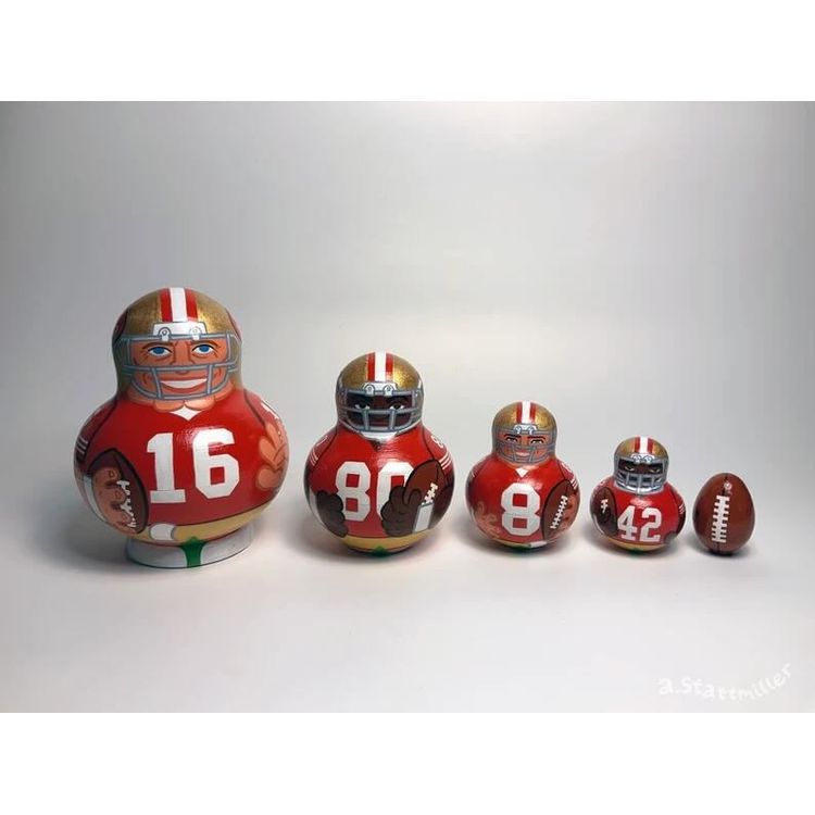 49ers Nesting Dolls by Andy Stattmiller