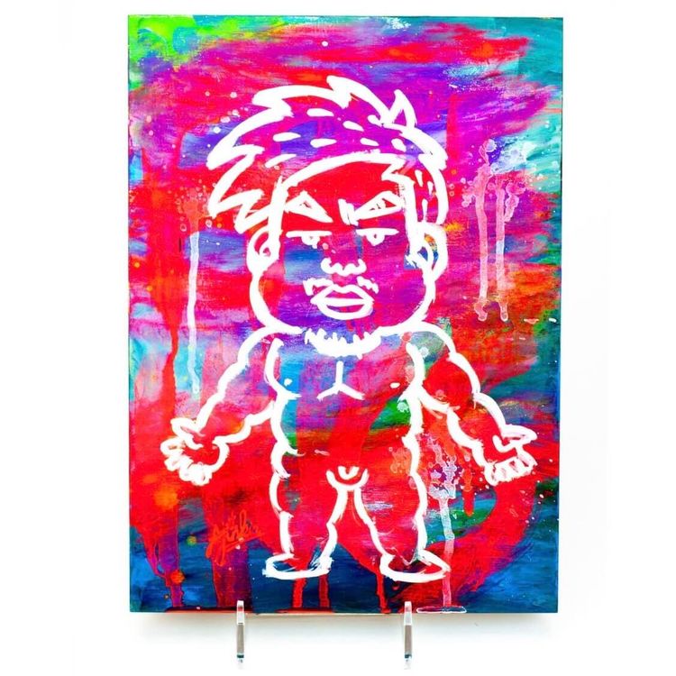 AJ FREE HUG (Painting) by Art Junkie (Shinichiro AJ Kato)