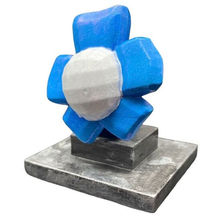A Little Blue Low Poly Flower by Glass Ink (Ryan Glass)