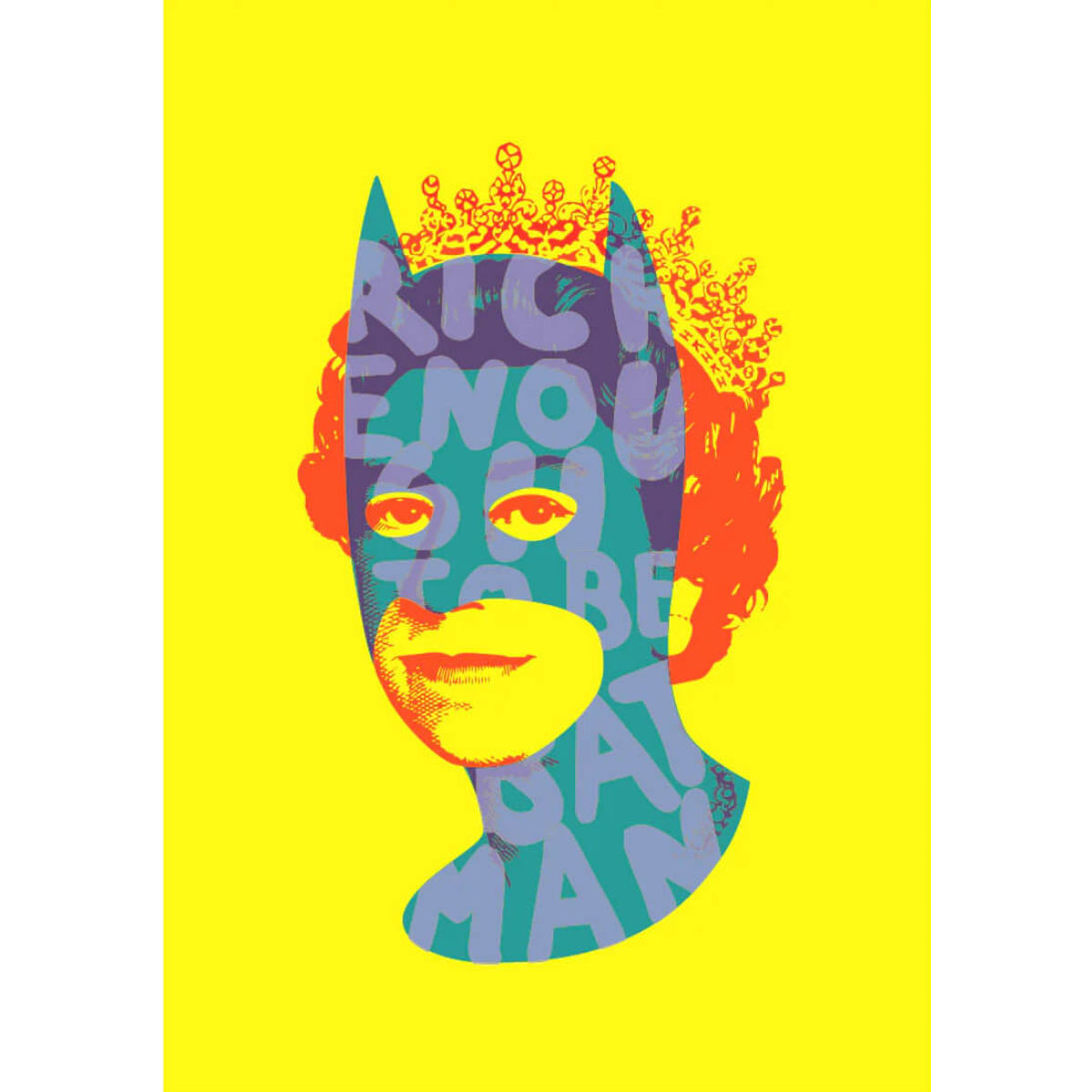 All Neon A5 Postcard