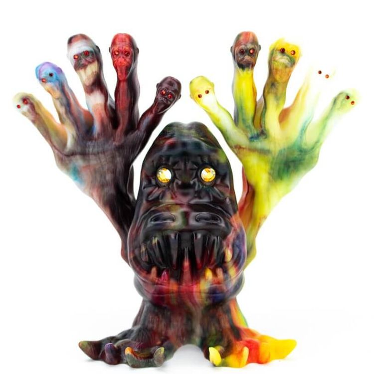 Ape Fingers Beast: Glow in the Dark Chaos Marbled by Zimot
