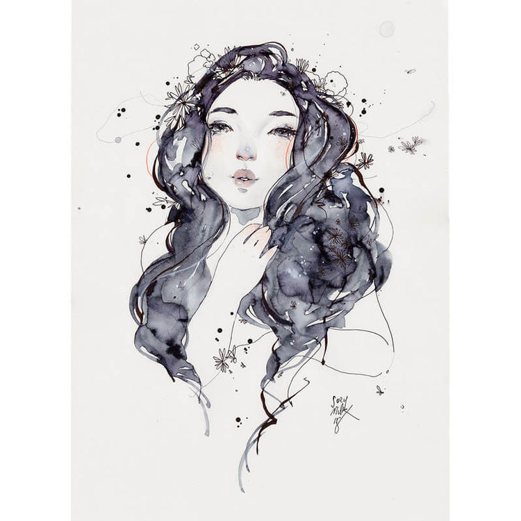 April Ink and Water - Blue by Soey Milk