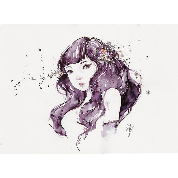 April Ink and Water - Red by Soey Milk