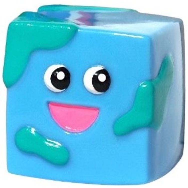 Aqua Blue Pixel Earthly by LeeeeeeToy