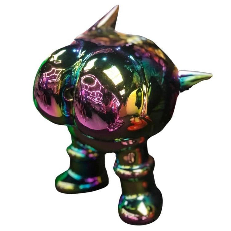 Asstro Boy "What The Fart!" incense burner (Chrome version) by Jimsee (James Lee)