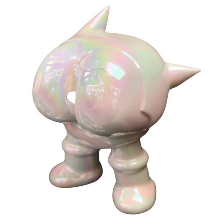 Asstro Boy "What The Fart!" incense burner (White platted ceramic version) by Jimsee (James Lee)