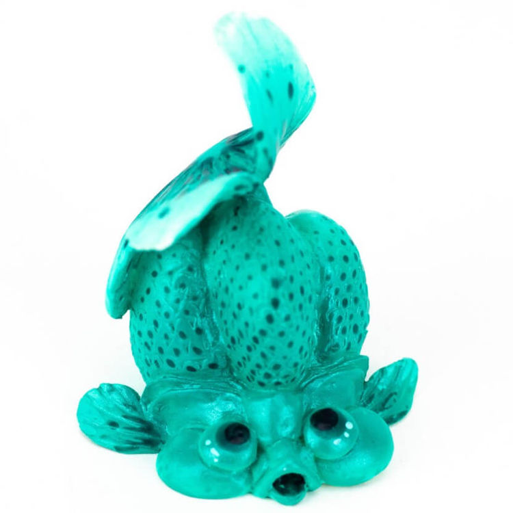 B – Teal Yoga Bubble Eye Goldfish by Ebb N Flow Design