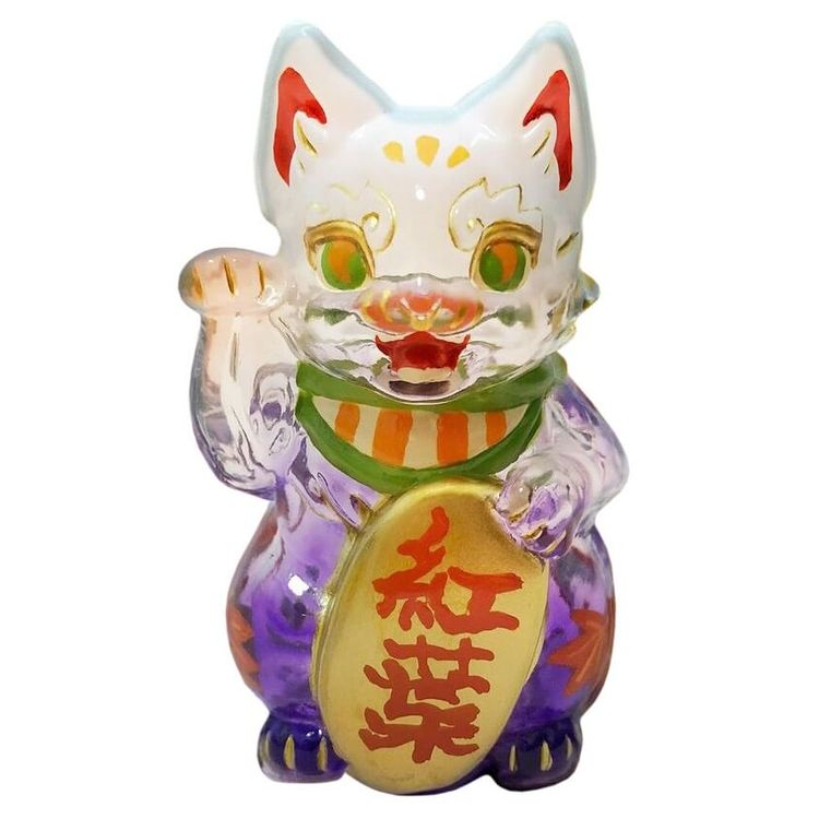 Bake Lucky Cat Red Leaves by Genkosha
