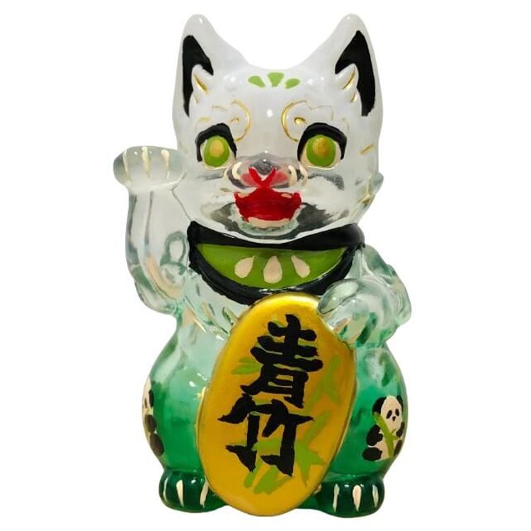Bamboo Clear Bake Lucky Cat by Genkosha