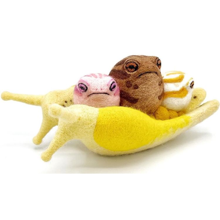 Banana Slug Split with Neopolitoad Ice Cream by QM