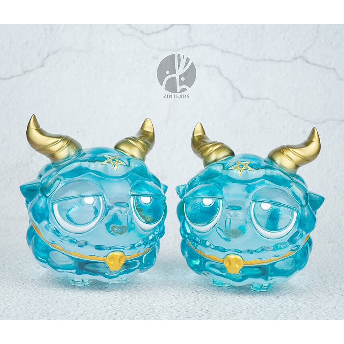 Baphomet Clear Blue Gold