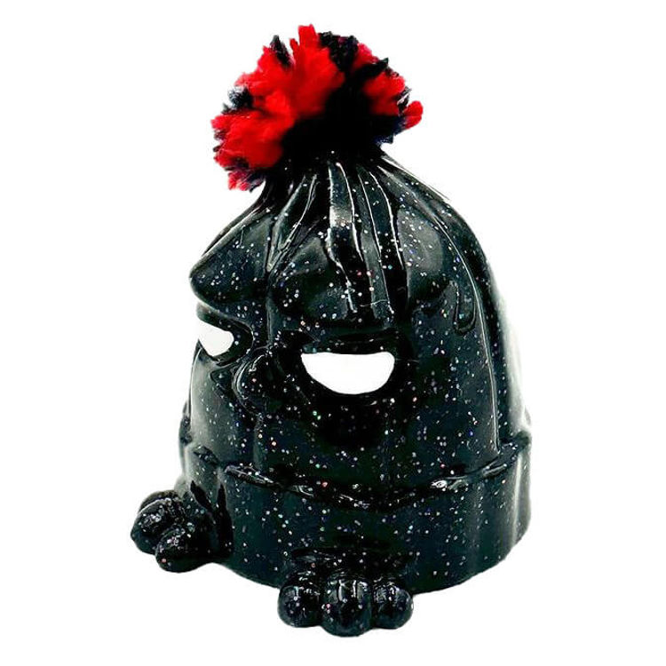 Beanie Bird Black Glitter Pom Pom by Revise_D