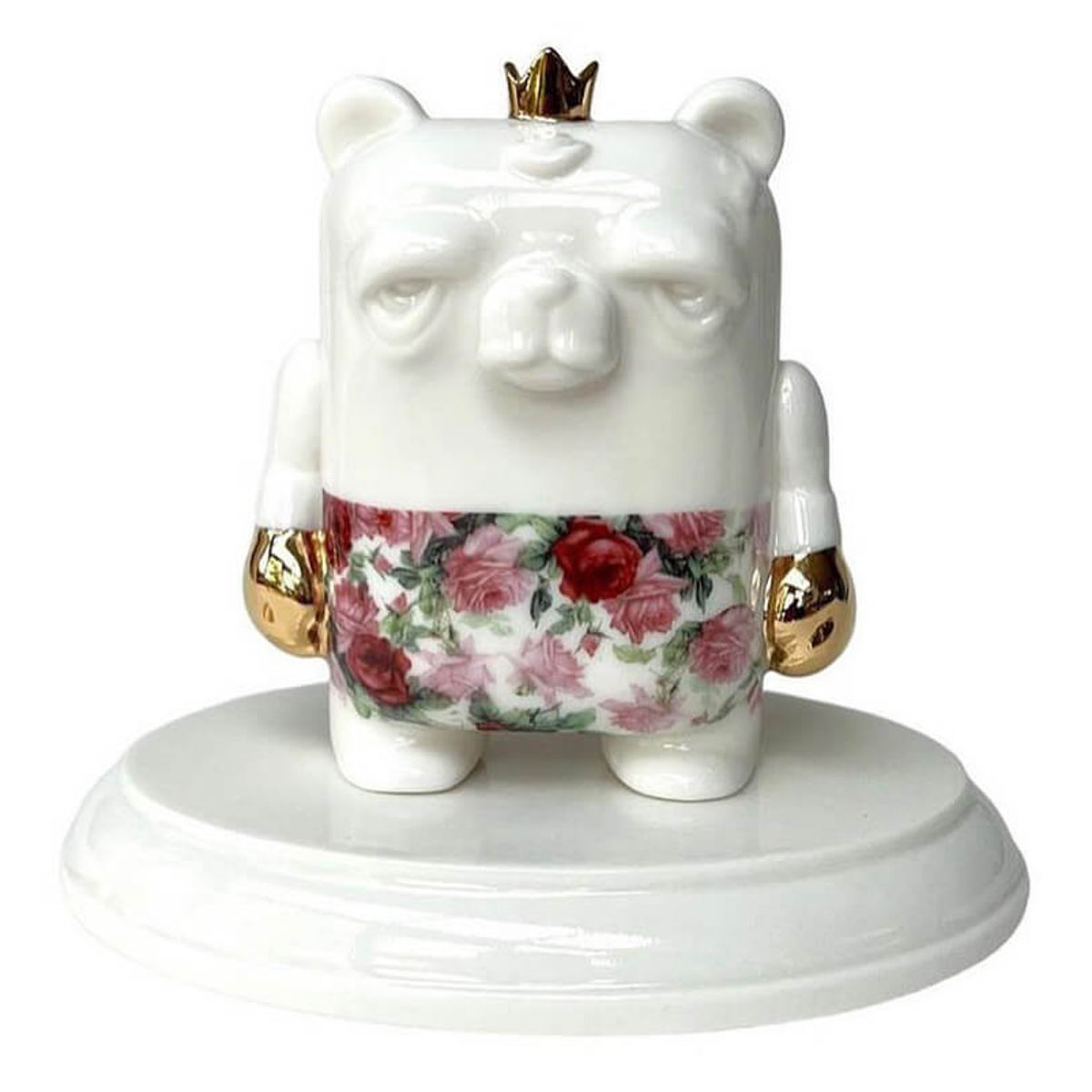 Bear Champ Golden Gloves Roses